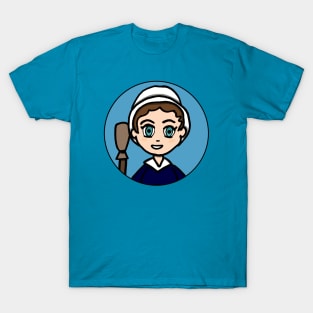 Chibi Molly Pitcher Patriot Portrait T-Shirt